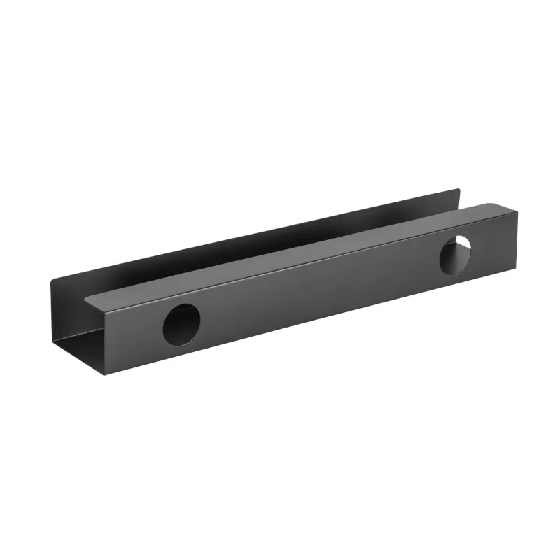 Sistema de gestão de cabos para secretária InLine 23190B, aço, preto, 114×600×76 mm