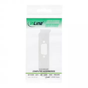 Chapa de slot low-profile InLine 33208D com abertura para conector DB9