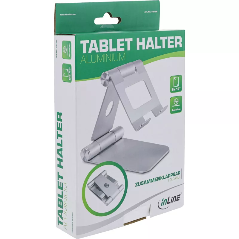 Suporte para tablet InLine 55728 alumínio universal até 13 polegadas