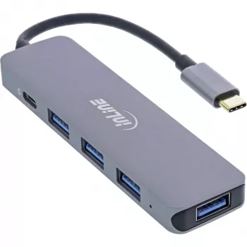 Hub USB InLine USB 3.2 USB-C Multi Hub 4x USB-A 5Gb/s + USB-C (dados/PD 87W)