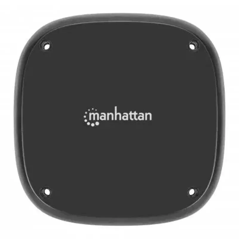 Carregador sem fios Manhattan 10W para secretária preto cabo 1,2m