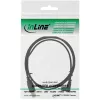 InLine ficha USB Type-A macho / ficha Mini-USB macho 5 pinos angular para baixo 90° preto 1 m