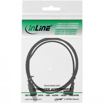 InLine ficha USB Type-A macho / ficha Mini-USB macho 5 pinos angular 90° preto 2 m