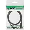 Ficha USB Type-A macho / ficha Mini 5 pinos macho angular para cima 90° preto 3 m InLine 31430
