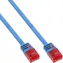 InLine cabo de rede plano ultraslim U/UTP Cat.6 compatível com Gigabit azul 1,5 m