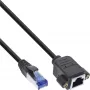 InLine cabo de rede com extensão integrada, S/FTP (PiMf), Cat.6A, LSZH, cobre, 1,5 m