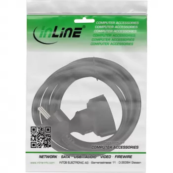 Extensão elétrica InLine, preta, 7 m, com proteção para crianças
