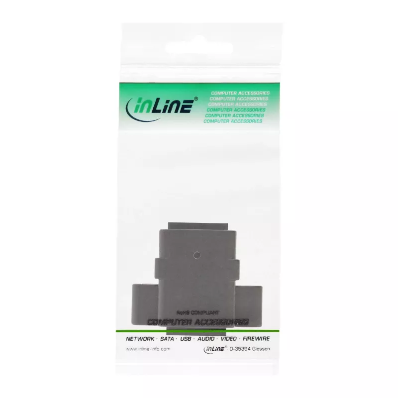 InLine Acoplador de cabo de rede UTP 2x RJ45 fêmea para instalação