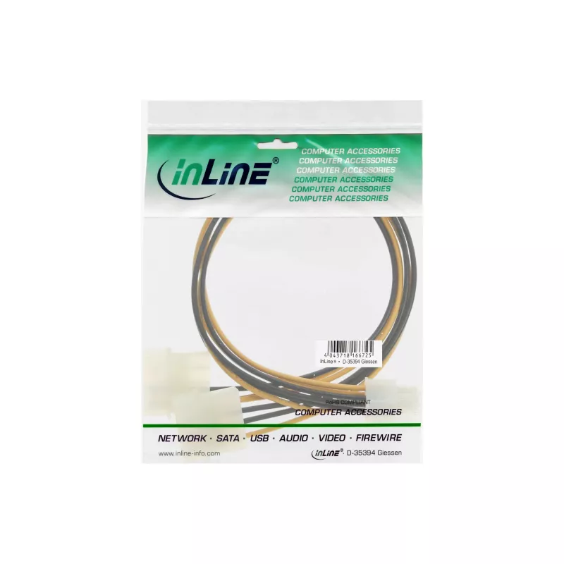Cabo adaptador de alimentação InLine 2x 5,25 polegadas / 6 pinos PCI-E MF17784