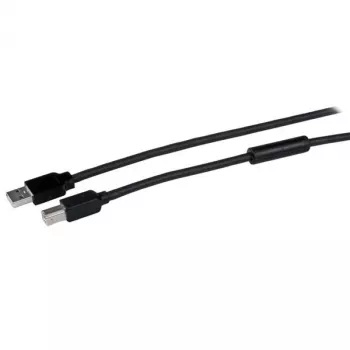 Cabo USB 2.0 ativo A para B StarTech.com 15m, cabo longo para impressora USB, 1x USB-A (M), 1x USB-B (M) – preto