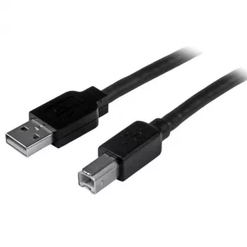 Cabo USB 2.0 ativo A para B StarTech.com 15m, cabo longo para impressora USB, 1x USB-A (M), 1x USB-B (M) – preto
