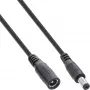 Cabo de extensão DC InLine, ficha macho/fêmea DC 5,5x2,1mm, preto, 5m