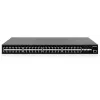 Switch gerido Intellinet 48 portas Gigabit Ethernet PoE+ Layer 2+ com seis uplinks 10G SFP+ compatível com IEEE 802.3at/af (PoE+/PoE), orçamento PoE de 450 W, Layer 2+/Layer 3 Lite, 6 x 10G SFP+ abertos