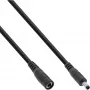 Cabo de extensão DC InLine, conector macho/fêmea DC 4,0x1,7 mm, preto, 1 m