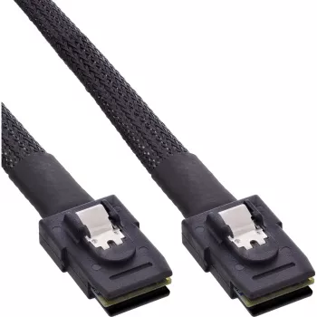 Cabo SAS interno InLine, Mini-SAS SFF-8087 para Mini-SAS SFF-8087, com sideband, 0,5 m