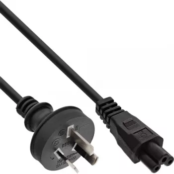 Cabo de alimentação InLine Austrália, para portátil, preto, 2 m