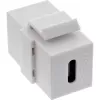 Módulo encaixável USB 3.1 InLine, conector fêmea/conector fêmea USB-C, caixa branca