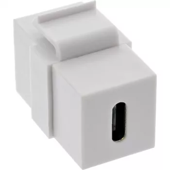 Módulo encaixável USB 3.1 InLine, conector fêmea/conector fêmea USB-C, caixa branca