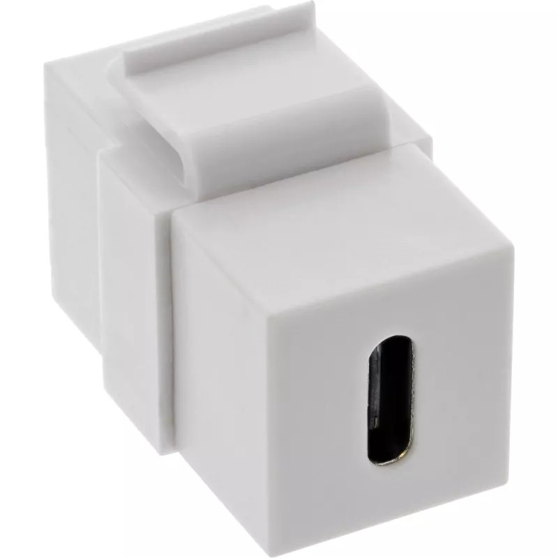 Módulo encaixável USB 3.1 InLine, conector fêmea/conector fêmea USB-C, caixa branca
