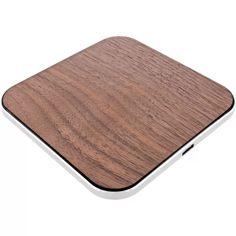 Carregador rápido sem fios InLine Qi woodcharge, 5/7,5/10W/15W, USB-C, sem logótipo