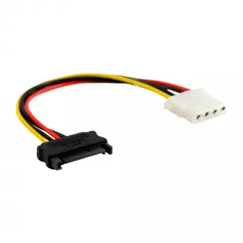 Cabo adaptador de alimentação SATA conector fêmea de 15 pinos / conector macho de 4 pinos 0,15 m InLine 29669