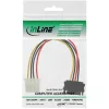 Cabo adaptador de alimentação SATA conector fêmea de 15 pinos / conector macho de 4 pinos 0,15 m InLine 29669