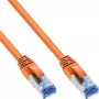 Cabo de rede InLine S/FTP PiMF Cat.6A sem halogéneos 500MHz laranja 3m
