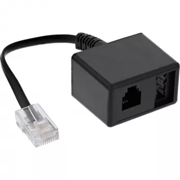 Cabo adaptador TAE InLine conector macho RJ45 para conector fêmea TAE-N e RJ11 69943