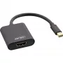 Adaptador Mini DisplayPort para HDMI InLine 4K/60Hz com áudio, alumínio, 0,15 m, preto