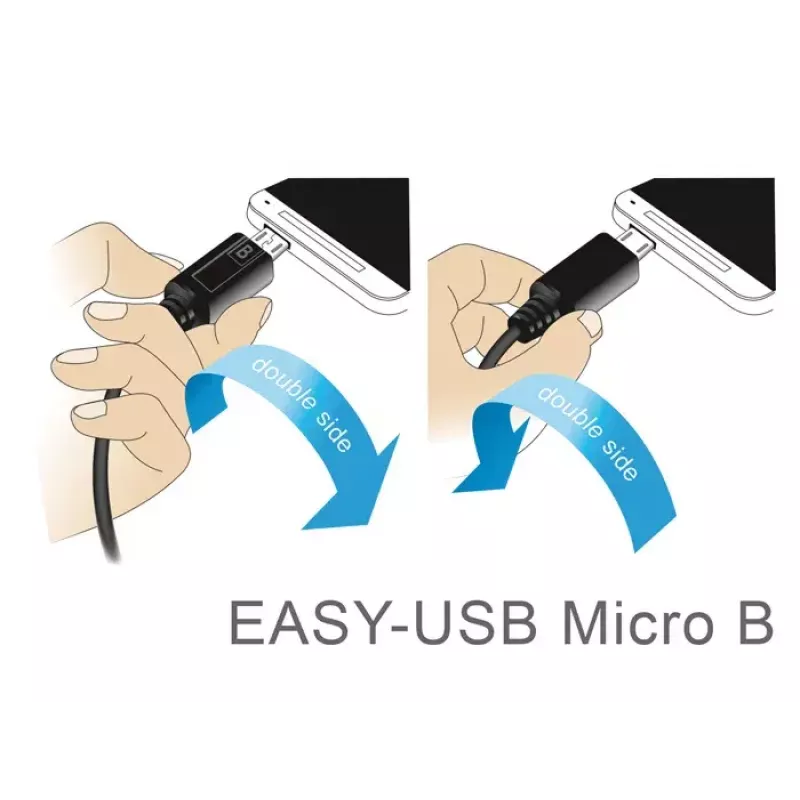 Cabo USB DeLOCK 83846 USB 2.0 1 m USB A Micro-USB B preto