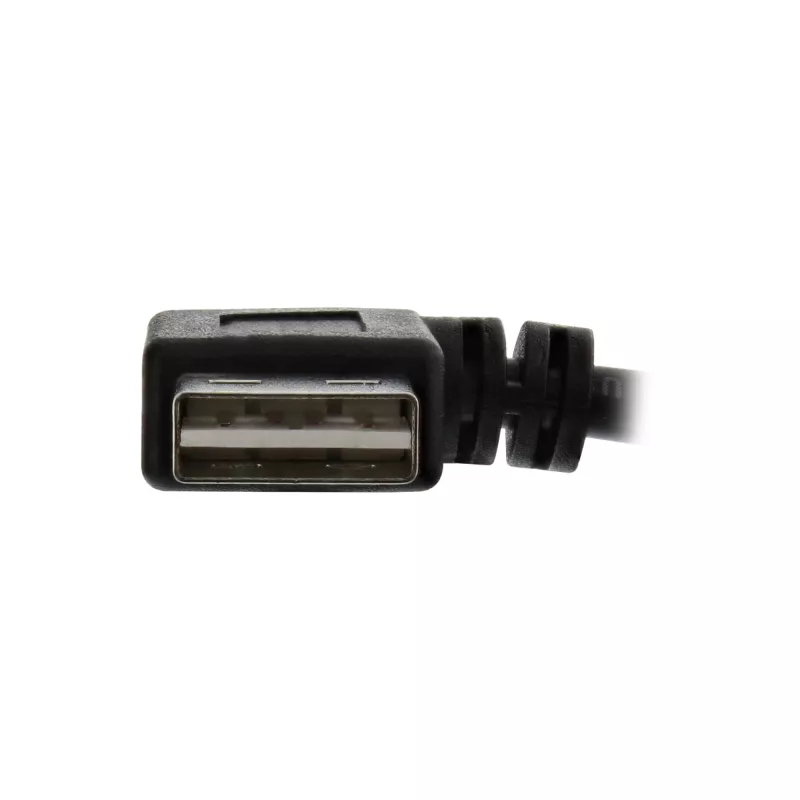 Cabo inteligente InLine USB 2.0 angular + reversível Type-A macho / fêmea preto 2m