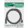 Cabo inteligente InLine USB 2.0 angular + reversível Type-A macho / fêmea preto 2m
