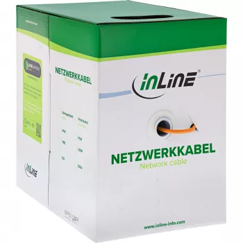 Cabo de instalação maciço InLine 250MHz S/STP Cat.6 CU AWG23 sem halogéneos 500m