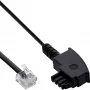 Cabo divisor ADSL InLine TAE-F alemão / 6P2C DEC macho 2 m