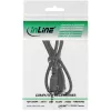 Cabo adaptador de áudio InLine, ficha/conector fêmea estéreo de 3,5 mm com rosca, 0,6 m