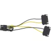 Cabo adaptador de alimentação InLine, 2 fichas SATA / ficha PCI-Express de 8 pinos, 0,15 m