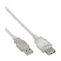 Cabo de extensão USB 2.0 Type-A macho/fêmea InLine 34650 0,5 m transparente