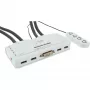 Comutador KVM InLine 4 portas DVI-D + USB + áudio incl. 2 conjuntos de cabos