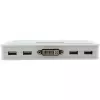Comutador KVM InLine 4 portas DVI-D + USB + áudio incl. 2 conjuntos de cabos