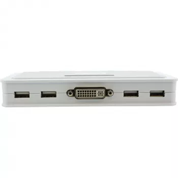 Comutador KVM InLine 4 portas DVI-D + USB + áudio incl. 2 conjuntos de cabos