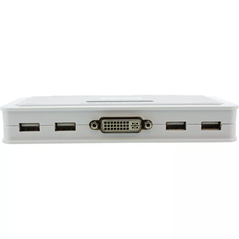 Comutador KVM InLine 4 portas DVI-D + USB + áudio incl. 2 conjuntos de cabos