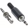 Ficha estéreo de áudio de 3,5 mm InLine 99100 versão para soldar
