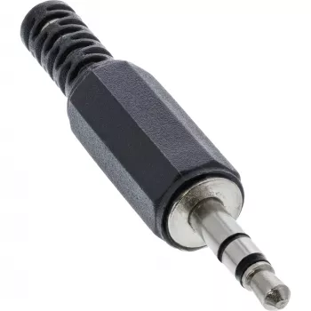 Ficha estéreo de áudio de 3,5 mm InLine 99100 versão para soldar