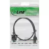 Cabo de rede fino InLine, U/FTP, Cat.8.1, TPE sem halogéneos, preto 0,3 m