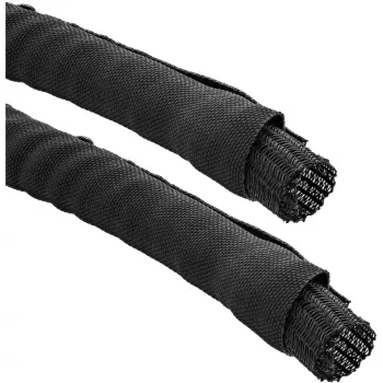 Manga de proteção InLine autoencerrável 10 mm de diâmetro, 5 m, preto, poliéster, -50–150 °C