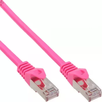 Cabo de rede SF/UTP Cat.5e rosa InLine 0,3m