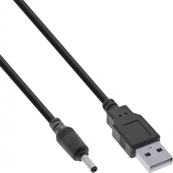 Cabo adaptador de corrente USB DC InLine, USB A macho para DC 3,5x1,35mm 2m