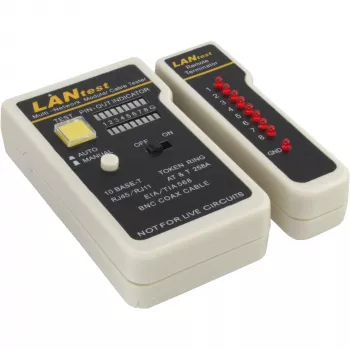 Testador de cabos de rede InLine 79998 para BNC RJ11 RJ45