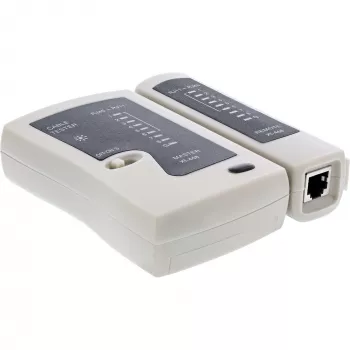 Testador InLine para cabos e conectores RJ45 com 9 LEDs de controlo