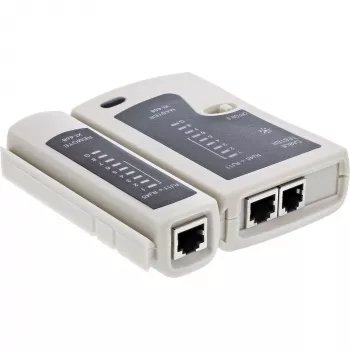Testador InLine para cabos e conectores RJ45 com 9 LEDs de controlo